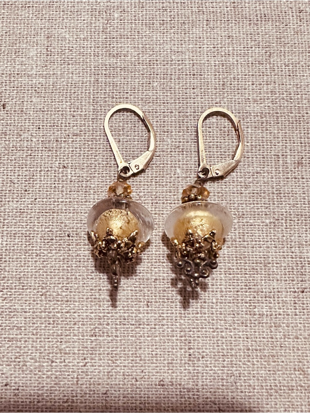 Anthropologie | Earrings | Gold and Clear Drop Earrings